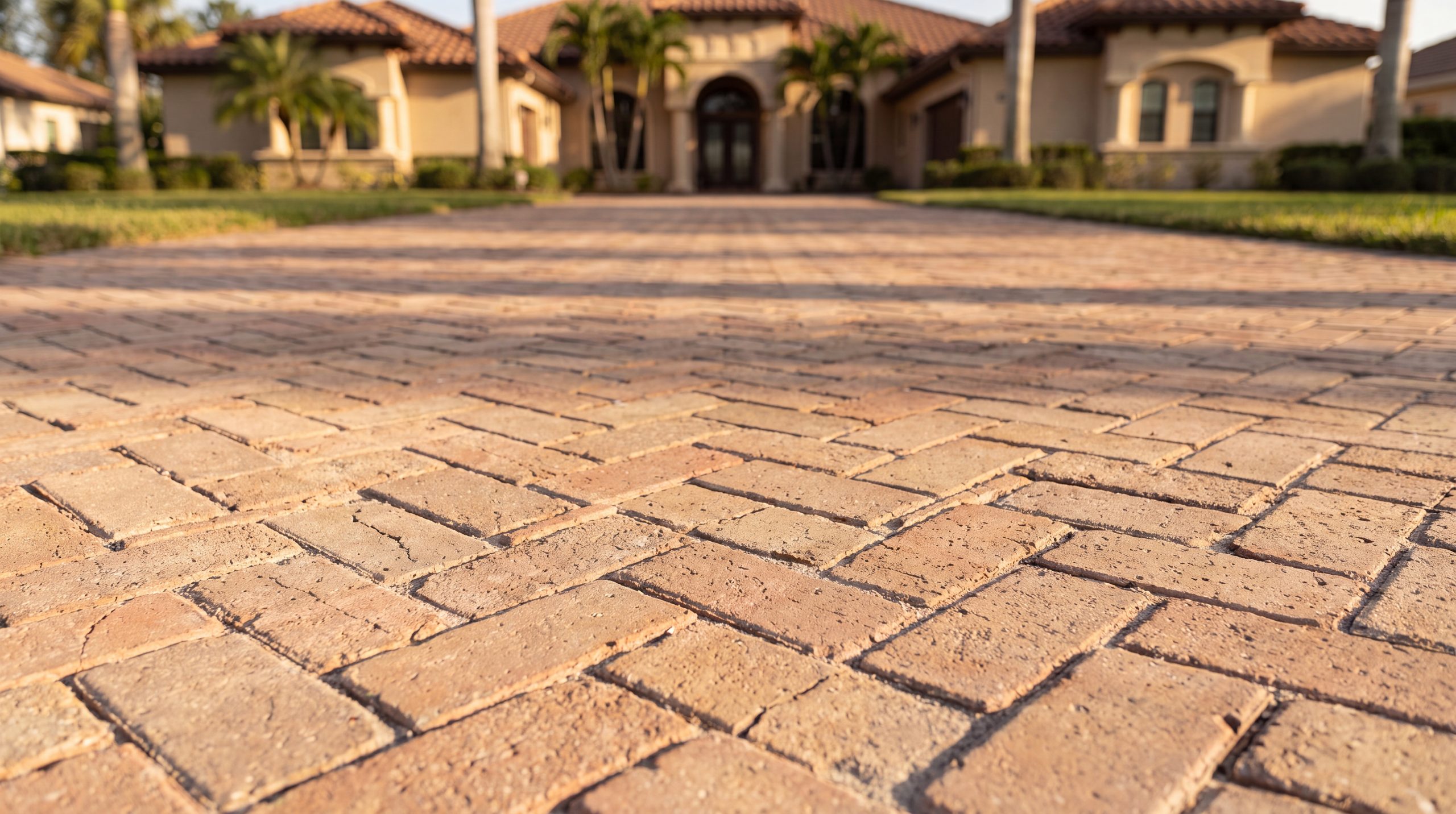 Sealed paver driveway